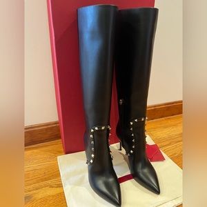 Valentino black high boots
